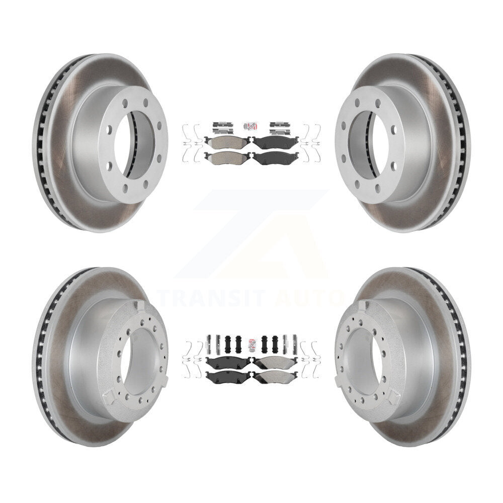 Kit de Rotor de frein à disque, revêtement de protection semi-métallique avant et arrière, pour Ford F-450 Super Dut