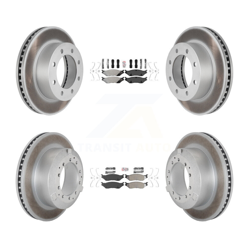 Kit de Rotor de frein à disque, revêtement de protection semi-métallique avant et arrière, pour Ford F-450 Super Dut