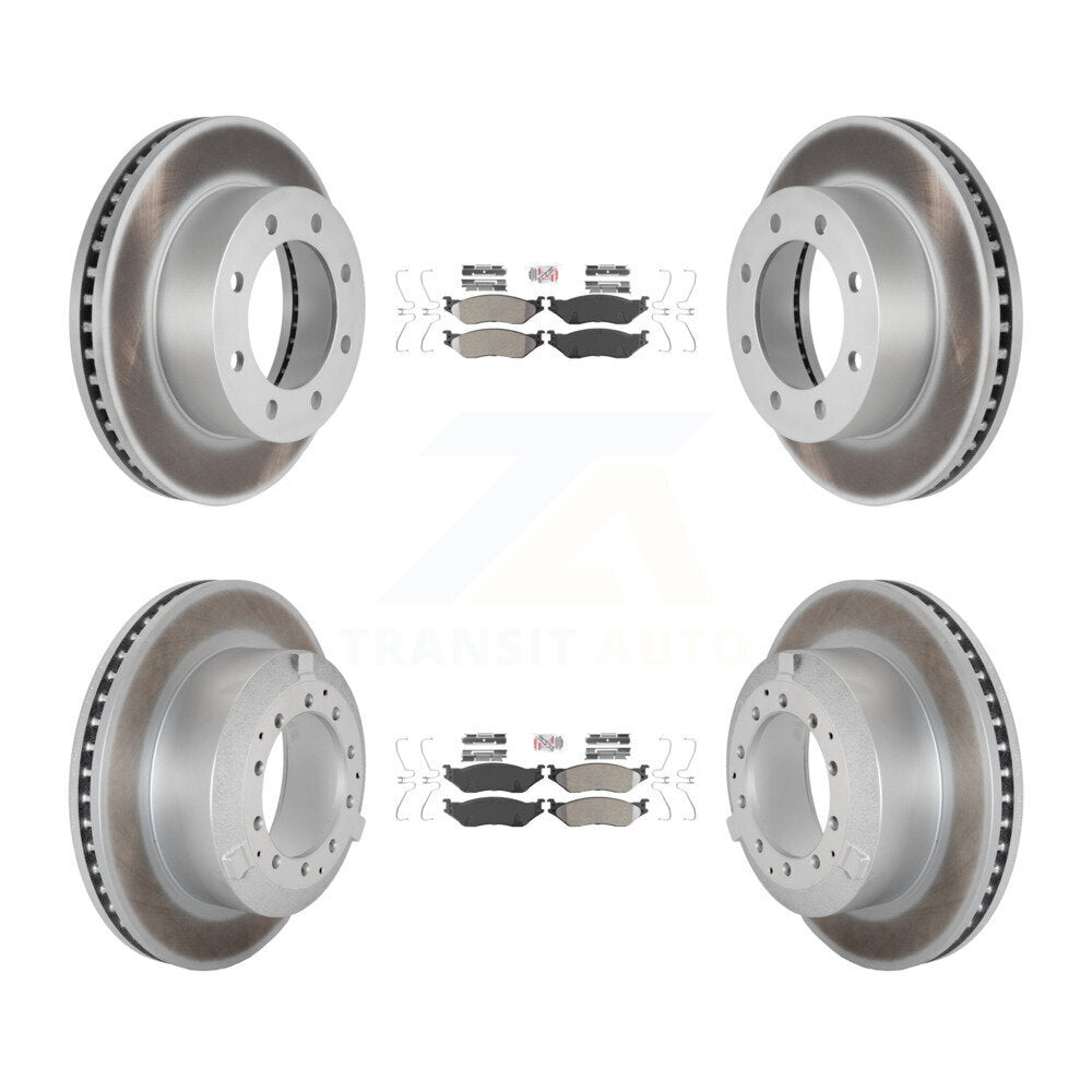 Kit de Rotor de frein à disque, revêtement de protection semi-métallique avant et arrière, pour Ford F-450 Super Dut