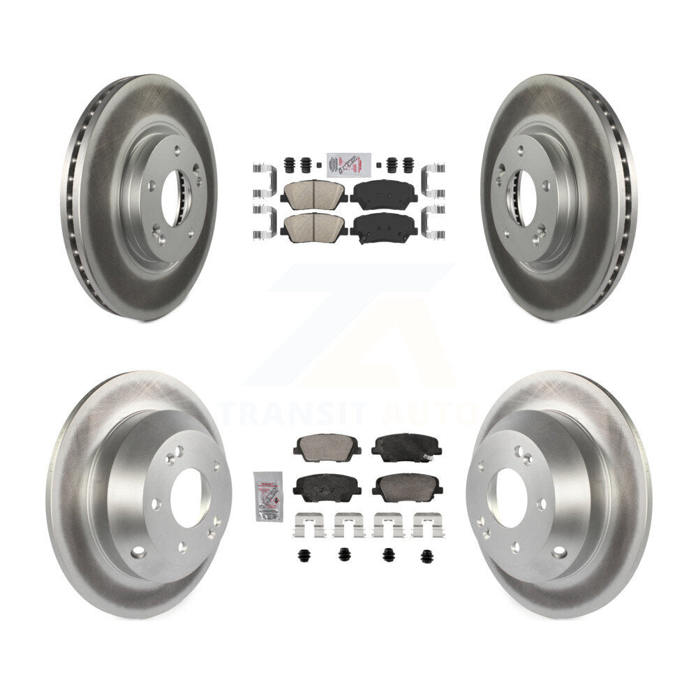 Kit de plaquettes en céramique avant et arrière et Rotor de frein revêtu, pour Hyundai Santa Fe Kia Sorent