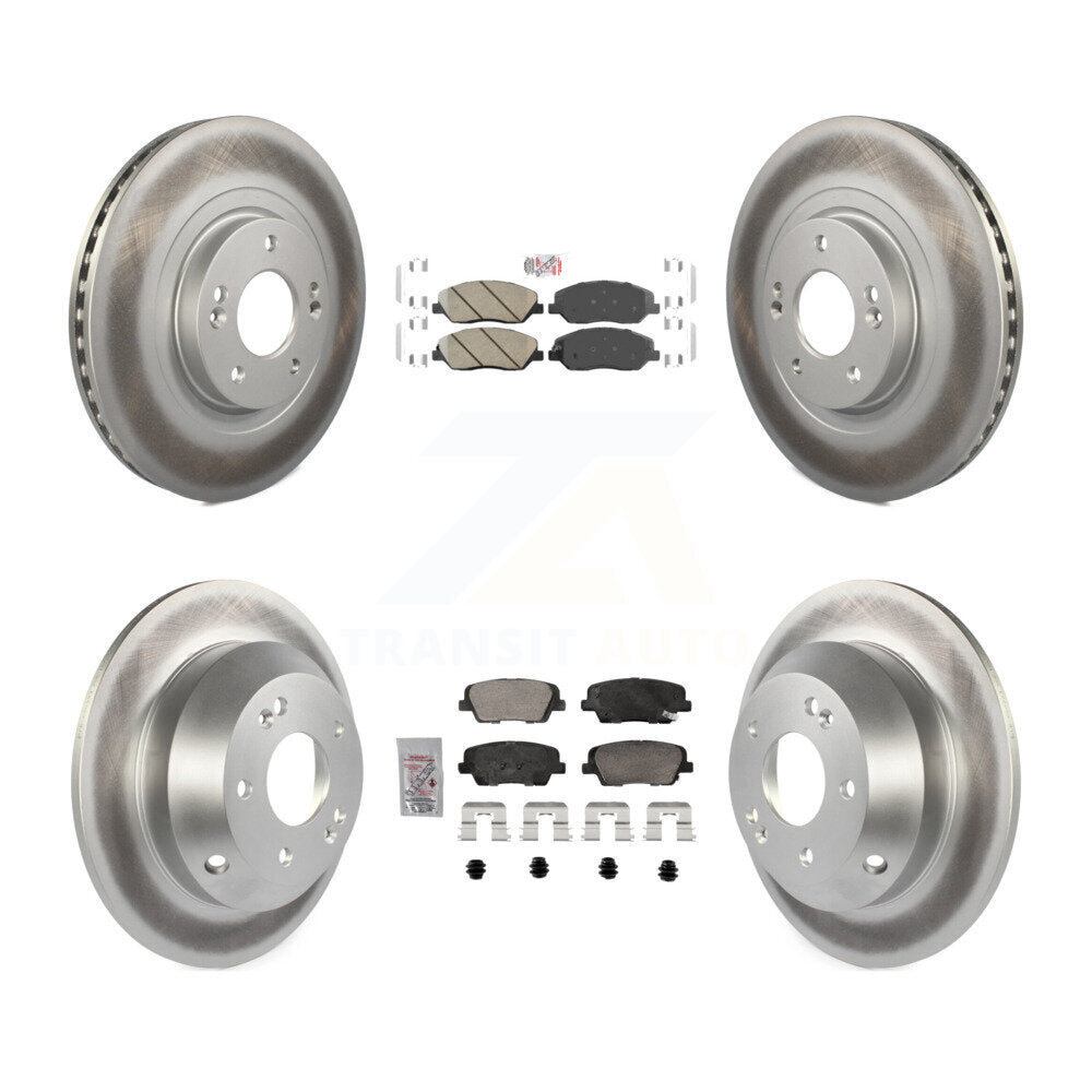 Kit de rotors de frein à disque enduits de tampons en céramique avant et arrière, pour Hyundai Santa Fe XL 3.3