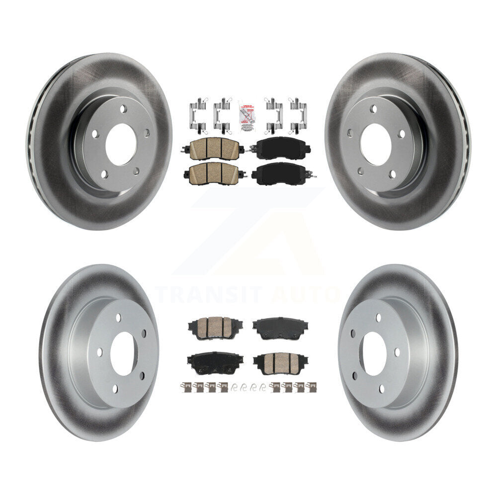 Kit de plaquettes en céramique avant et arrière et disques de frein enduits pour Nissan Altima