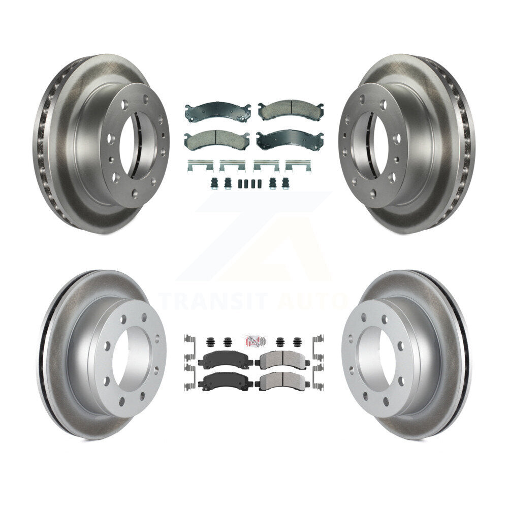 Kit de rotors de frein avant et arrière semi-métalliques avec revêtement en céramique pour GMC Savana 250