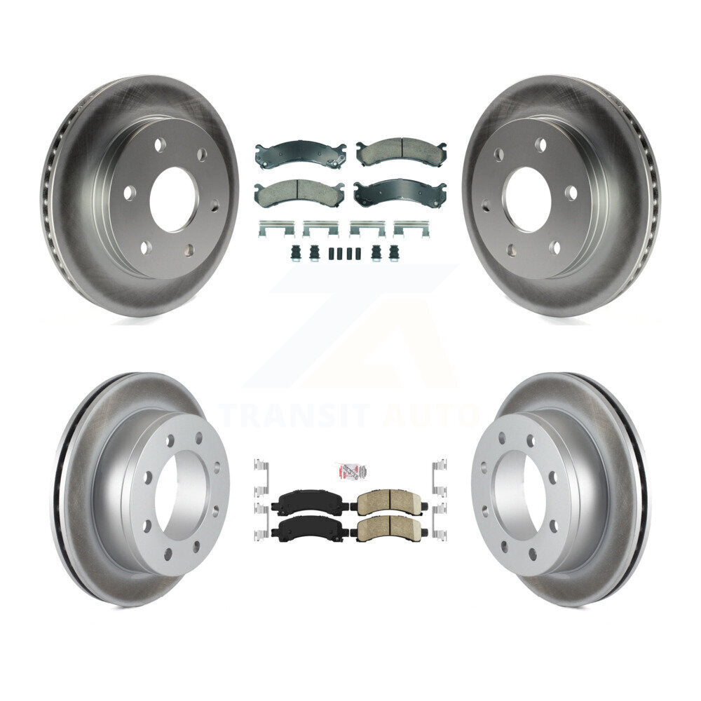 Kit de Rotor de frein à manteau de plaquettes en céramique avant et arrière, pour GMC Savana 2500 avec GV de 7300 Lb