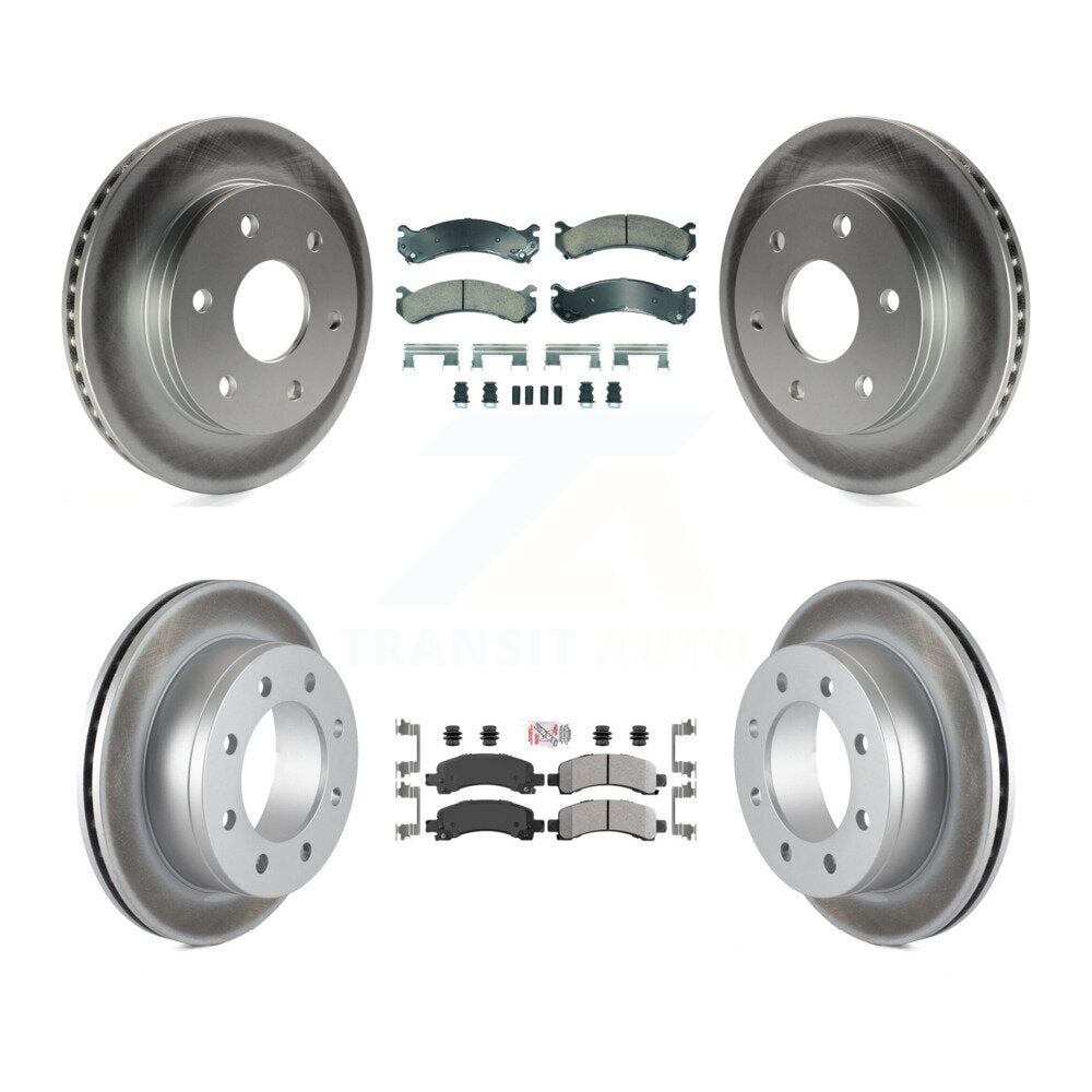 Kit de rotors de frein avant et arrière semi-métalliques avec revêtement en céramique pour GMC Savana 250