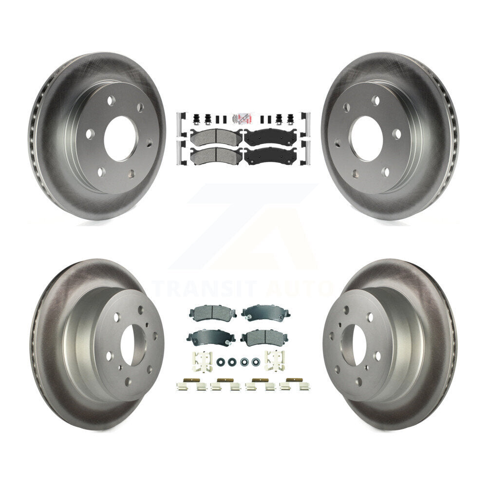 Kit de rotors de frein avant et arrière semi-métalliques avec revêtement de plaquettes pour GMC Sierra 1500 Classi