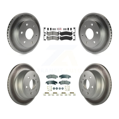 Kit de rotors de frein avant et arrière semi-métalliques avec revêtement de plaquettes pour GMC Sierra 1500 Classi
