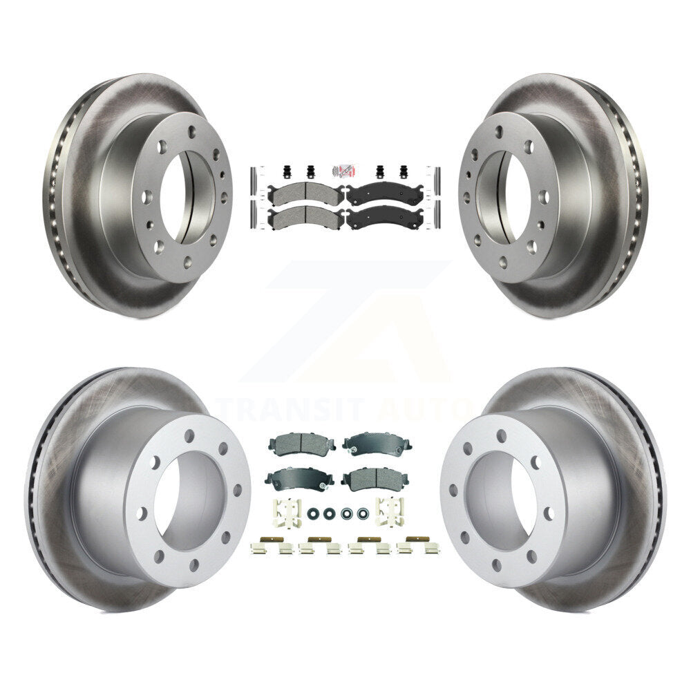 Kit de rotors de frein à disque à revêtement semi-métallique avant et arrière pour GMC Sierra 350 2001