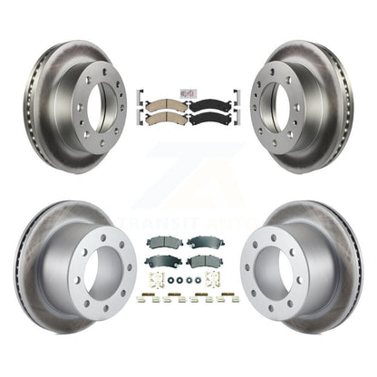 Kit de Rotor de frein à revêtement de plaquette semi-métallique avant et arrière en céramique pour 01 GMC Sierra 350