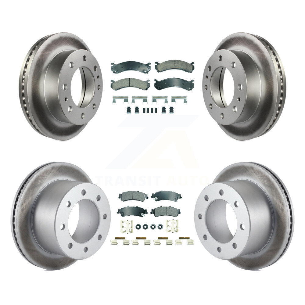 Kit de Rotor de frein à revêtement de plaquette semi-métallique avant et arrière en céramique pour 01 GMC Sierra 350