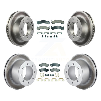 Kit de Rotor de frein à revêtement de plaquette semi-métallique avant et arrière en céramique pour 01 GMC Sierra 350