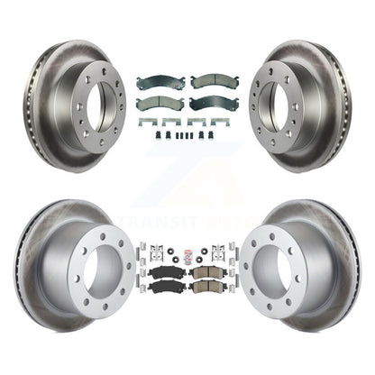 Kit de plaquettes en céramique avant et arrière et de rotors de frein à disque revêtus pour GMC Sierra 350 2001
