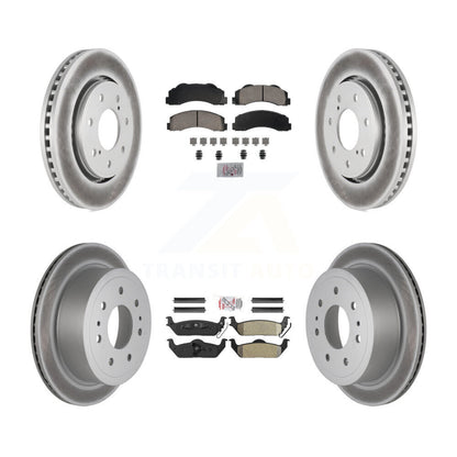 Kit de rotors de frein à disque recouverts de plaquettes semi-métalliques avant et arrière en céramique pour Ford F-15