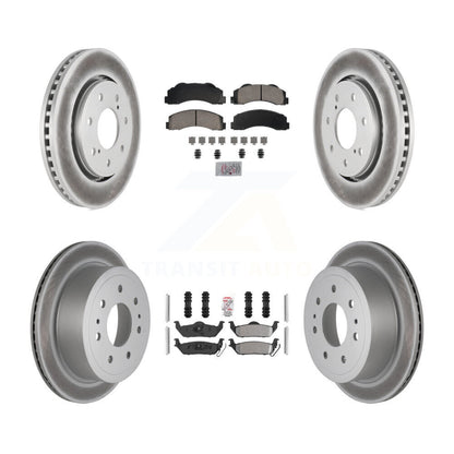 Kit de rotors de frein à disque recouverts de plaquettes semi-métalliques avant et arrière en céramique pour Ford F-15