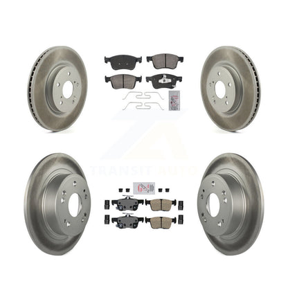 Kit de plaquettes en céramique avant et arrière et de rotors de frein à disque enduits pour Honda Accord