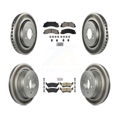 Kit de plaquettes en céramique avant et arrière et de rotors de frein à disque revêtus pour Ford F-150