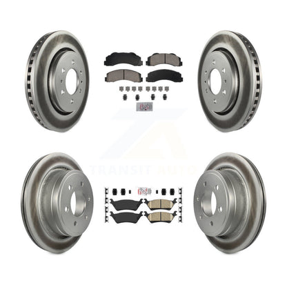 Kit de plaquettes en céramique avant et arrière et de rotors de frein à disque revêtus pour Ford F-150