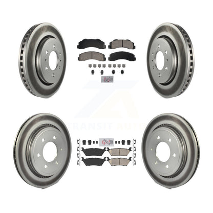 Kit de plaquettes en céramique avant et arrière et de rotors de frein à disque revêtus pour Ford F-150