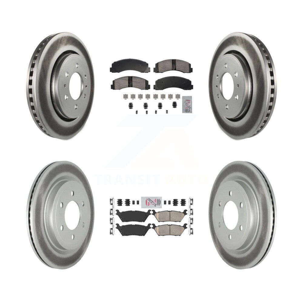 Kit de rotors de frein enduits de plaquettes en céramique avant et arrière, pour Ford F-150 Expedition Lincol