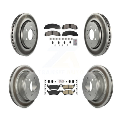 Kit de plaquettes en céramique avant et arrière et de rotors de frein à disque revêtus pour Ford F-150