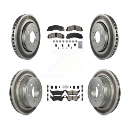 Kit de rotors de frein à disque recouverts de plaquettes semi-métalliques avant et arrière en céramique pour Ford F-15