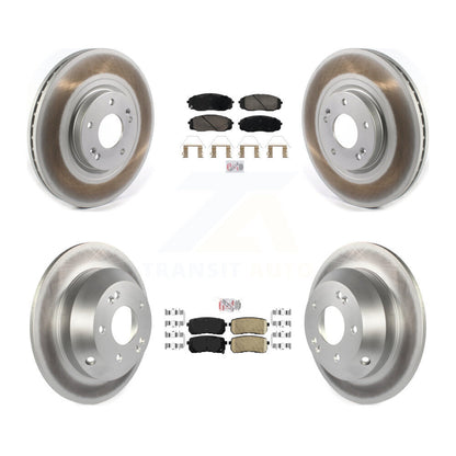 Kit de plaquettes en céramique avant et arrière et de rotors de frein à disque revêtus pour Kia Sedon 2020 – 2021