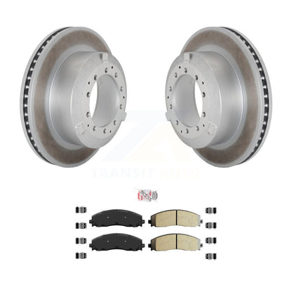 Kit de rotor de frein à disque à revêtement arrière et de plaquettes semi-métalliques pour Ford F-350 Super Dut