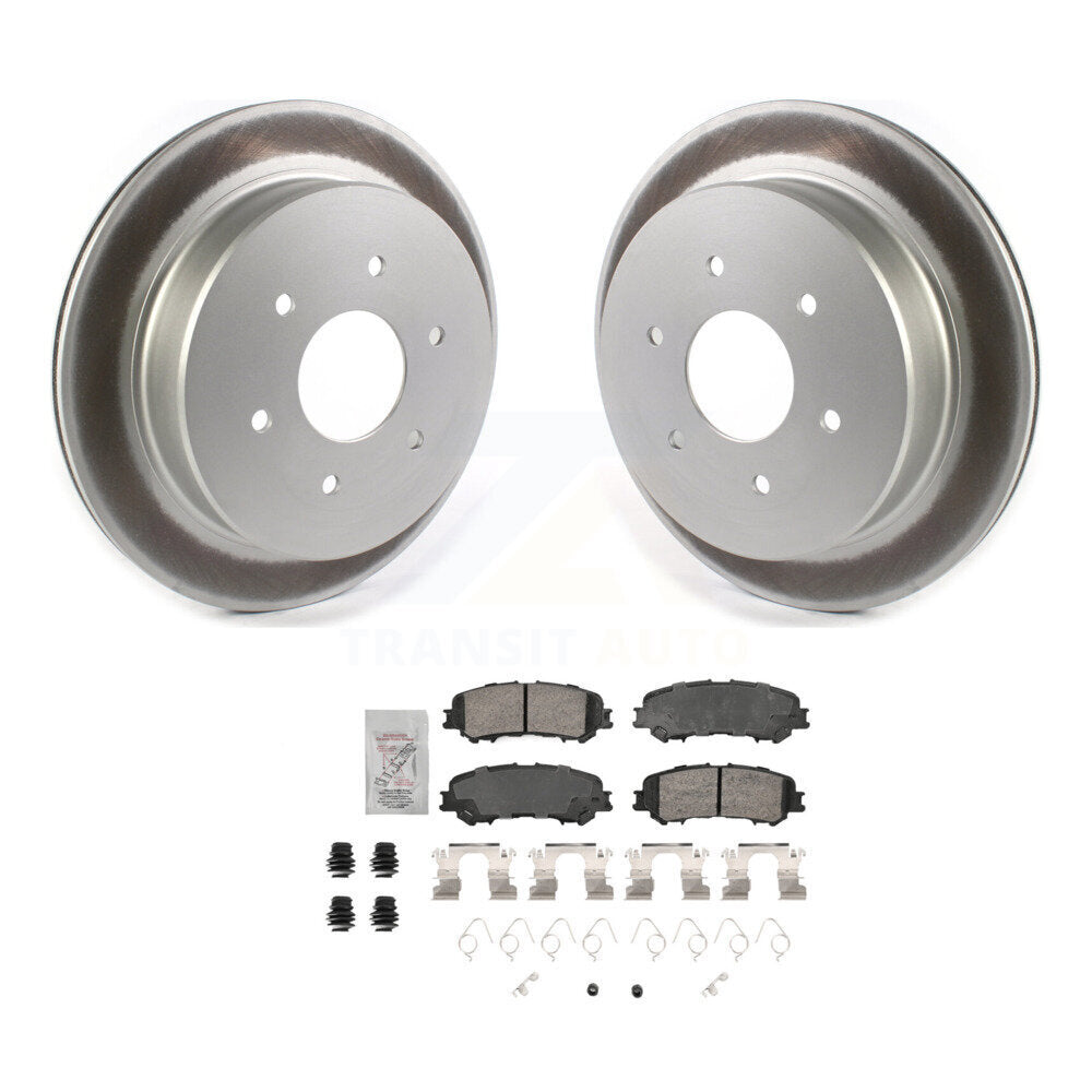 Kit de rotors de frein à disque à revêtement arrière et de plaquettes en céramique pour Nissan TITAN 2017 – 2023