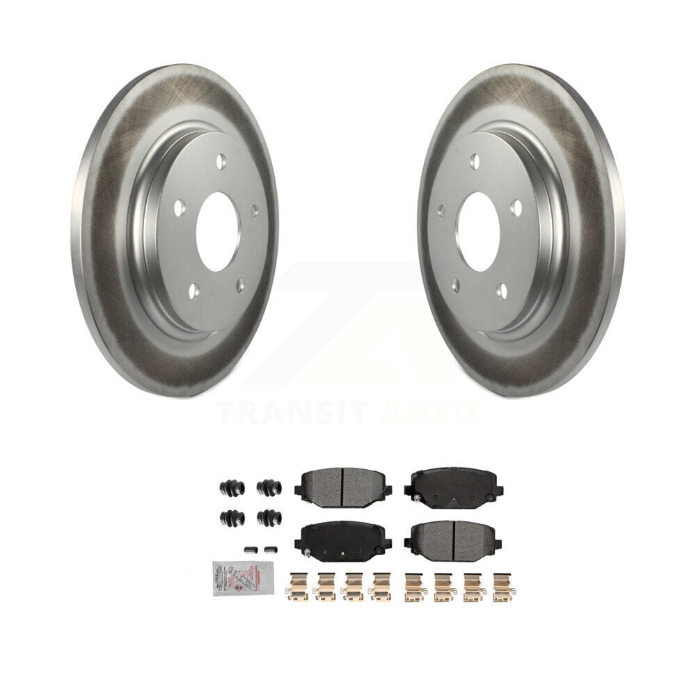 Kit de rotors de frein à disque à revêtement arrière et de plaquettes semi-métalliques pour Dodge Grand Carava
