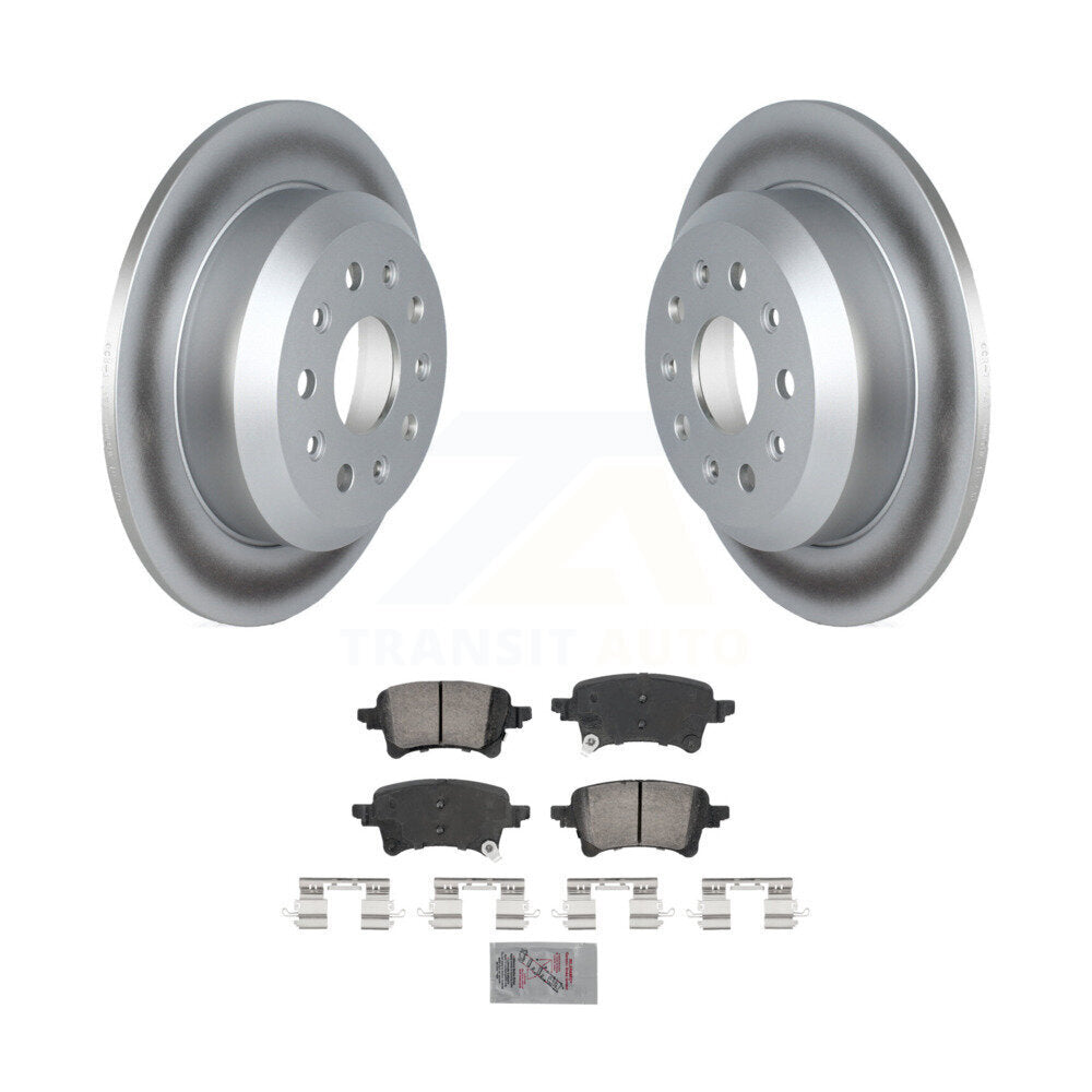 Kit de rotors de frein à disque à revêtement arrière et de plaquettes en céramique pour Jeep Wrangler KGA-105896