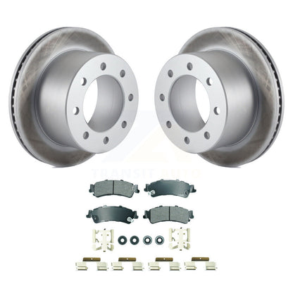 Rotors de frein à disque à revêtement arrière et kit de plaquettes semi-métalliques pour GMC Sierra 350 2001