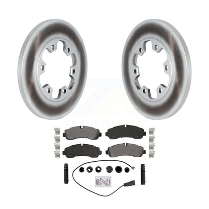 Rotor de frein à disque à revêtement arrière et Kit de plaquettes semi-métalliques pour Ford Transit-350 HD AW