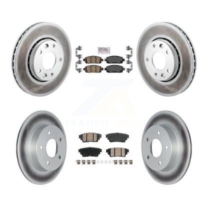 Kit de plaquettes en céramique avant et arrière et de rotors de frein à disque enduits pour Nissan Kicks
