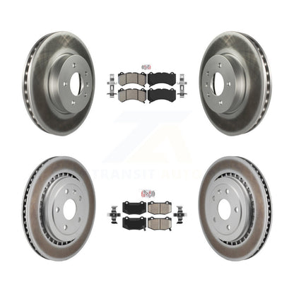Kit de plaquettes en céramique avant et arrière semi-métalliques et Rotor de frein revêtu pour Cadillac ATS