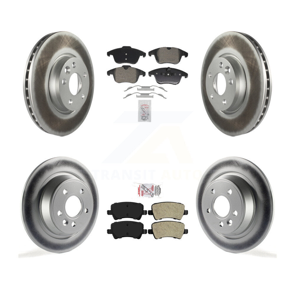 Kit de rotors de frein à revêtement de plaquettes semi-métalliques avant et arrière pour Land Rover Range Evoqu