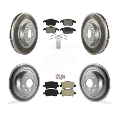 Kit de rotors de frein à revêtement de plaquettes semi-métalliques avant et arrière pour Land Rover Range Evoqu