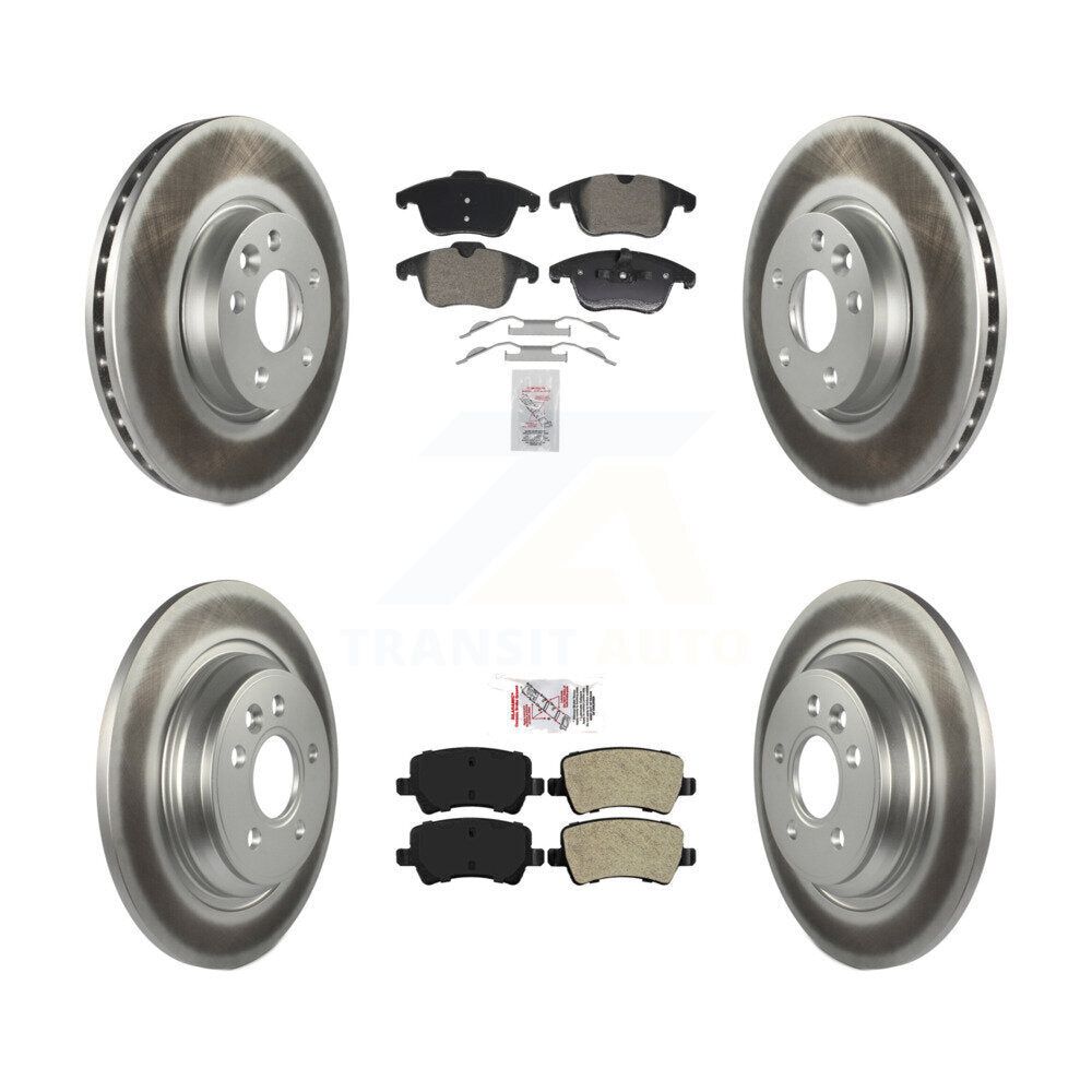 Kit de plaquettes semi-métalliques avant et arrière et de rotors de frein à disque revêtus pour Volvo S60