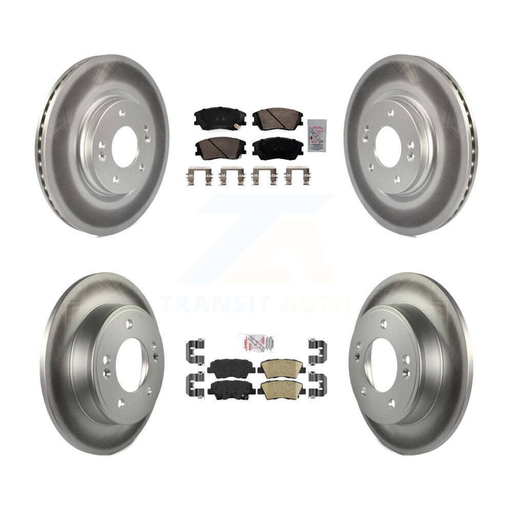 Kit de plaquettes en céramique avant et arrière et disques de frein enduits, pour Kia Soul KGA-10600
