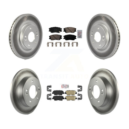 Kit de plaquettes en céramique avant et arrière et disques de frein enduits, pour Kia Soul KGA-10600