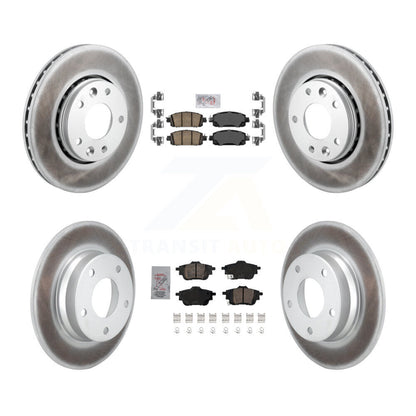 Kit de Rotor de frein enduit de plaquettes en céramique avant et arrière, pour frein arrière à disque Nissan Sentra