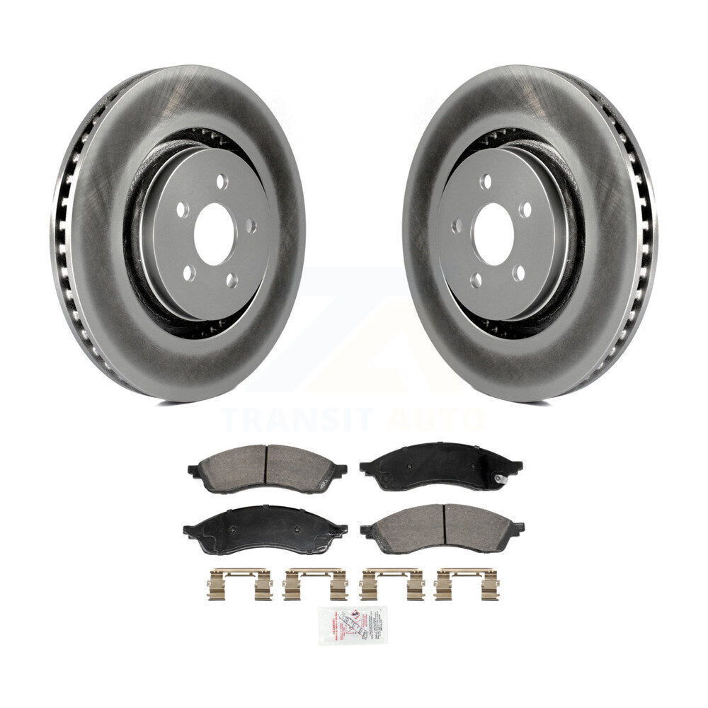 Kit de rotors de frein à disque et de plaquettes en céramique avec revêtement avant pour Lincoln Nautilus