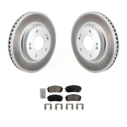 Rotors de frein à disque à revêtement avant et kit de plaquettes en céramique pour Hyundai Elantra