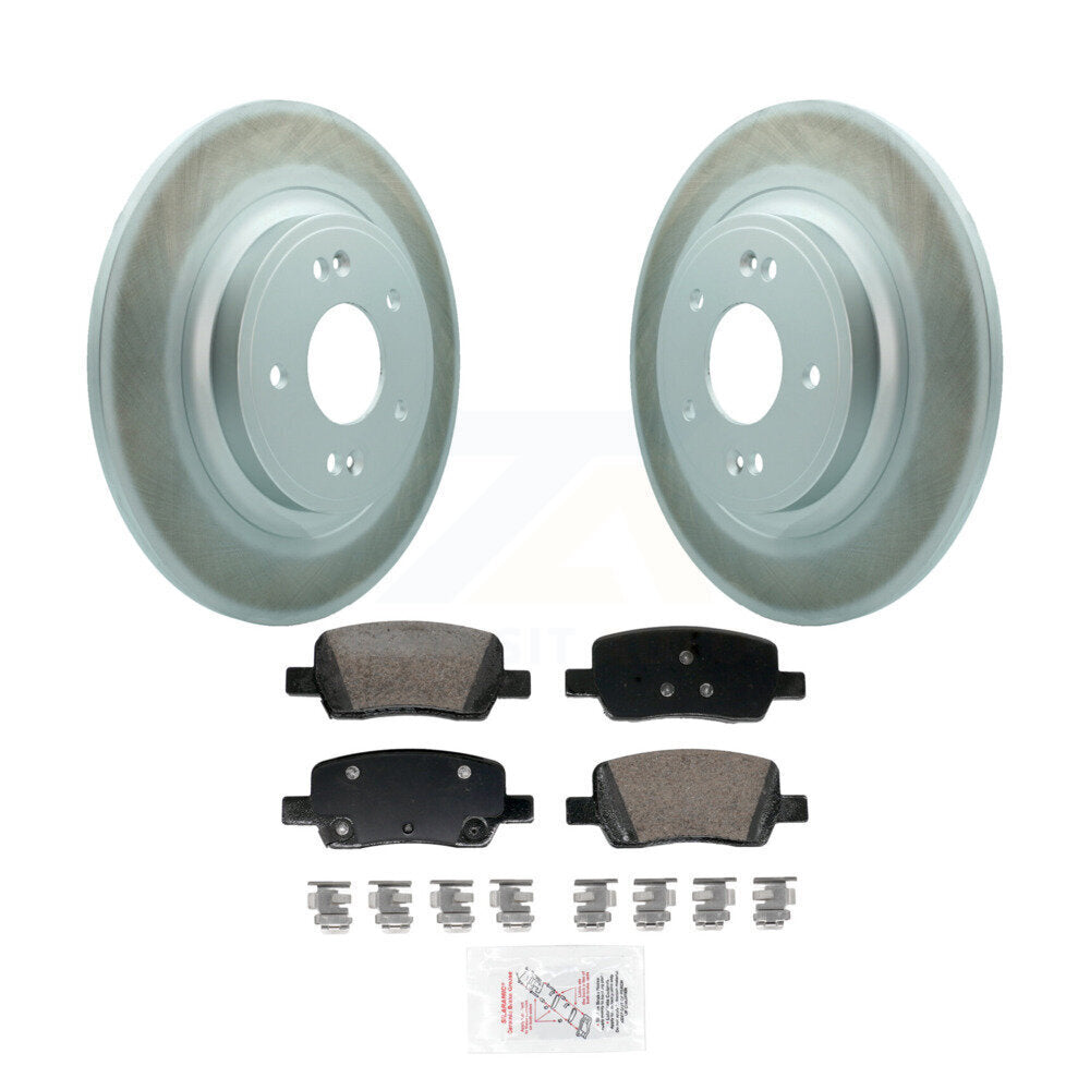 Rotors de frein à disque à revêtement arrière et Kit de plaquettes en céramique pour Hyundai Santa Fe Kia Sorent