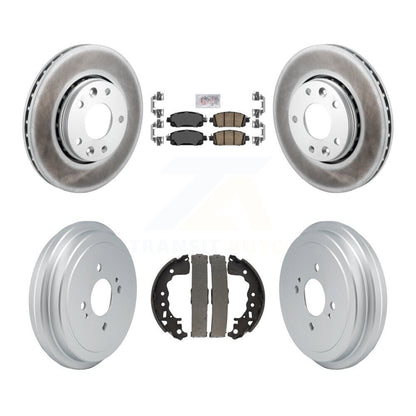 Plaquettes en céramique de rotors de frein à disque avant et arrière et kit de tambour enduit pour Nissan Kicks