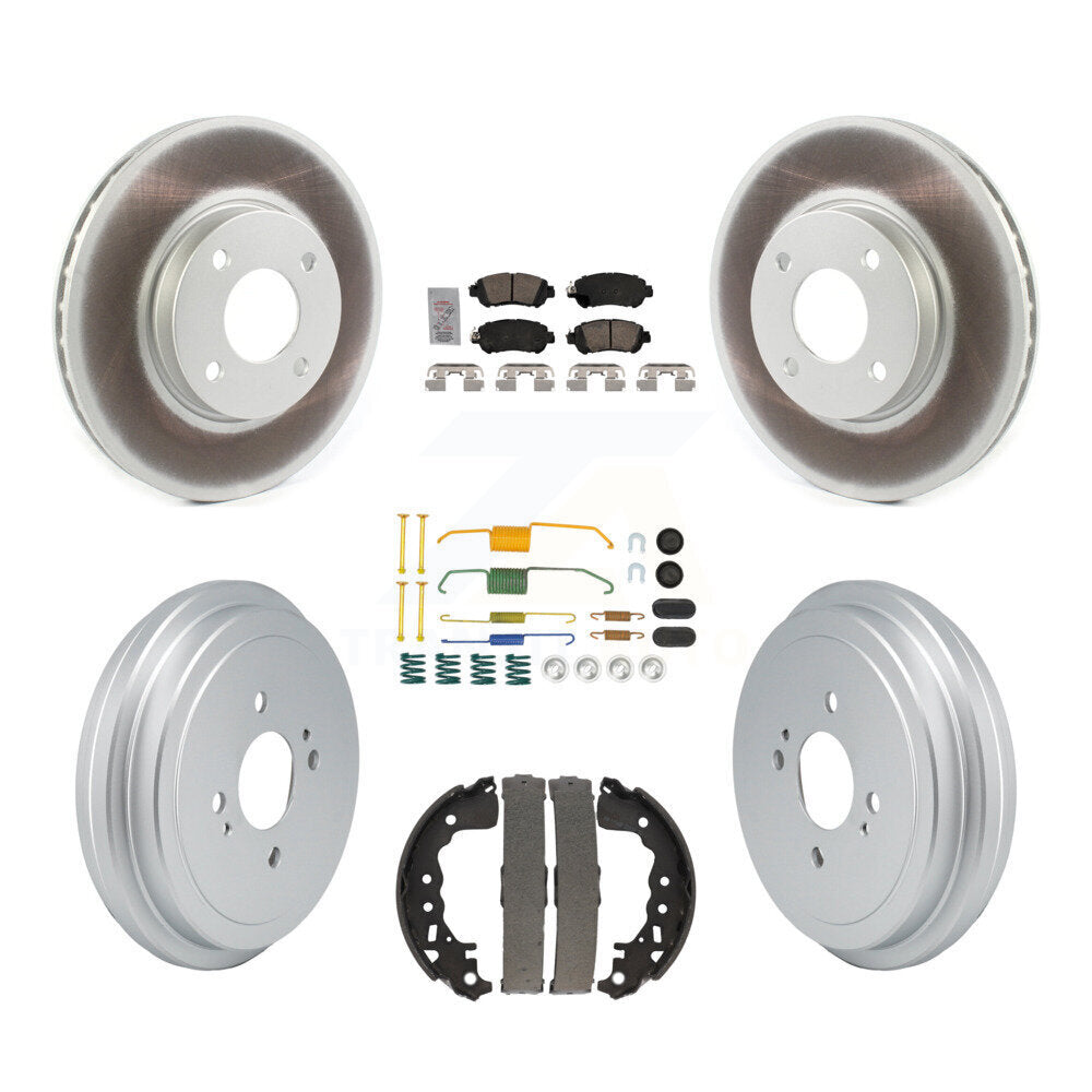 Kit de tambour avec revêtement de plaquettes en céramique, Rotors de frein avant et arrière (7 pièces) pour Nissan kick Vers
