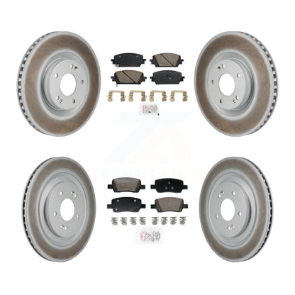 Kit de plaquettes en céramique avant et arrière et Rotor de frein revêtu, pour Hyundai Santa Fe Kia Sorent