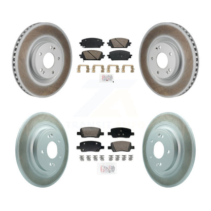 Kit de plaquettes en céramique avant et arrière et Rotor de frein revêtu, pour Hyundai Santa Fe Kia Sorent