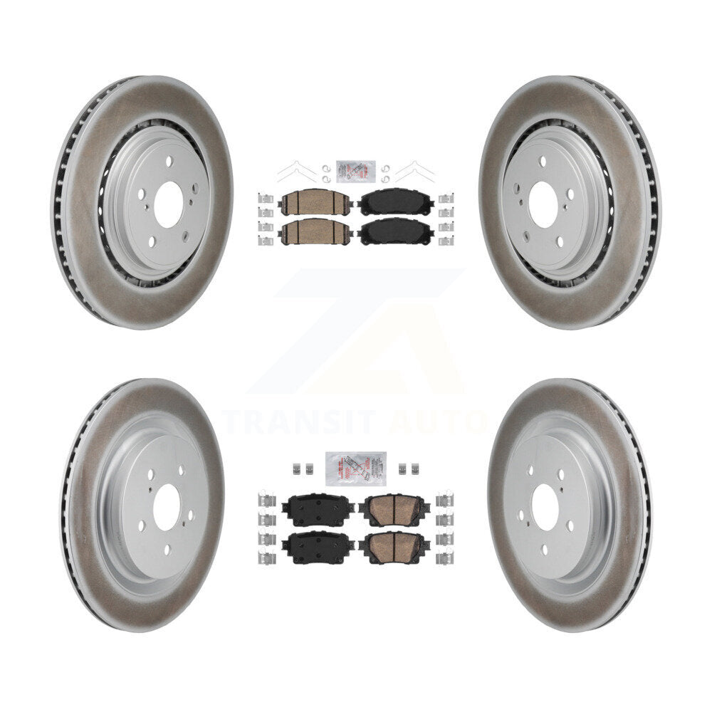 Kit de Rotor de frein à disque, revêtement de coussinets en céramique avant et arrière, pour Toyota Highlande 2020 – 2023