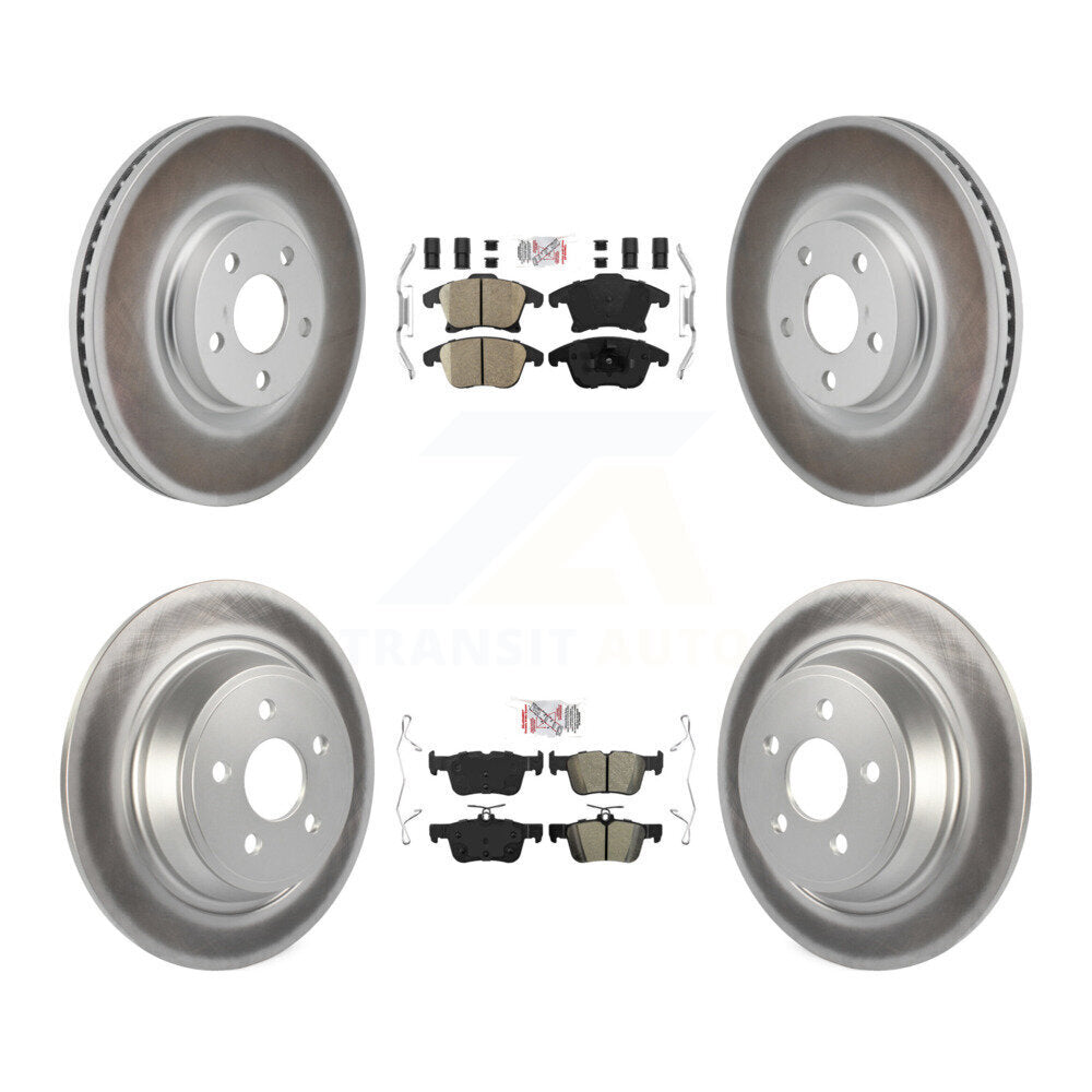 Kit de Rotor de frein avec revêtement de plaquettes semi-métalliques avant et arrière en céramique, pour Lincoln MKZ 2.0