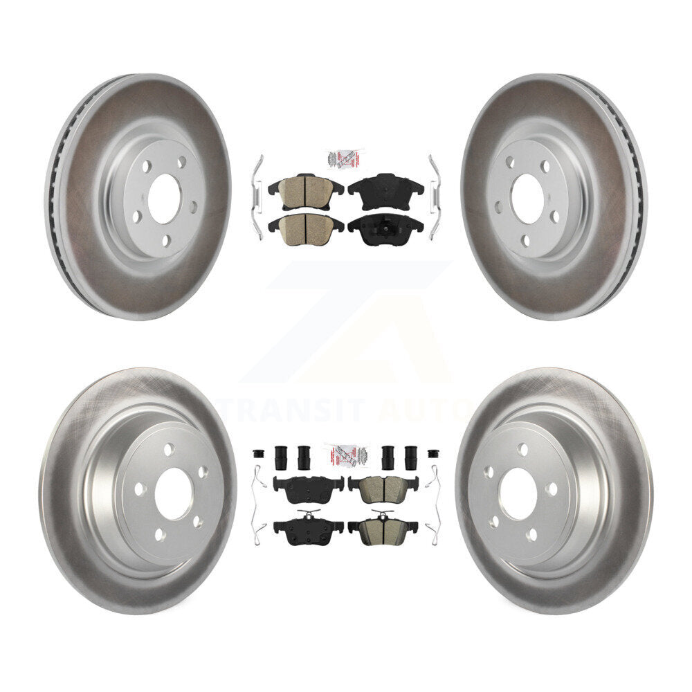 Kit de Rotor de frein avec revêtement de plaquettes semi-métalliques avant et arrière en céramique, pour Lincoln MKZ 2.0